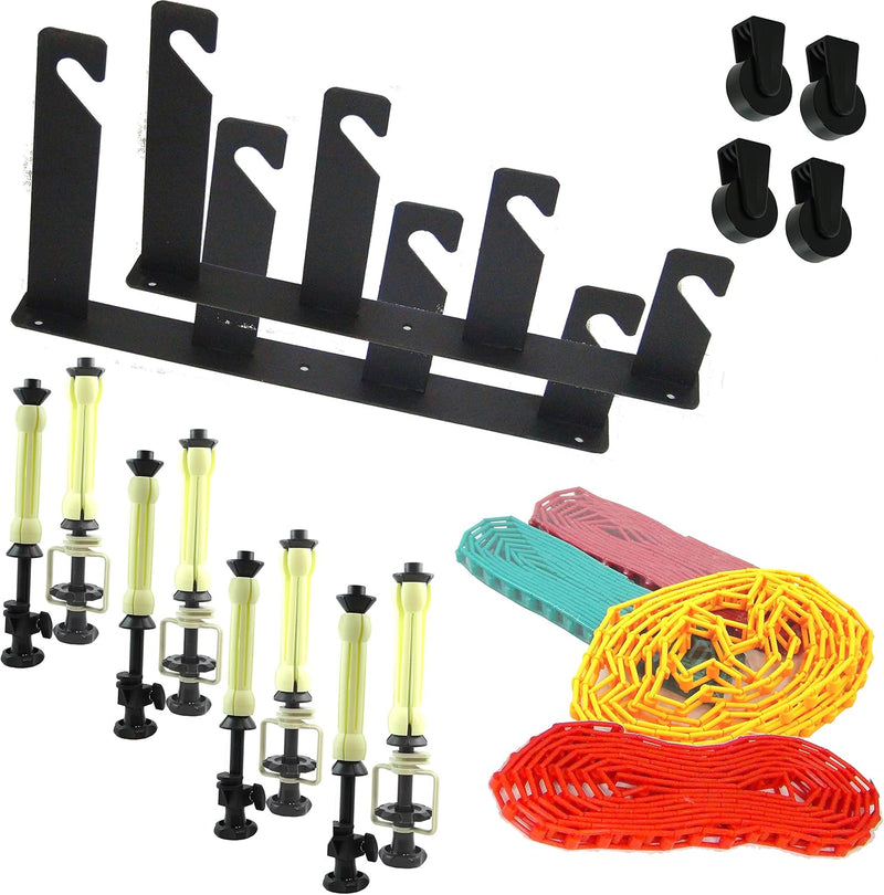 DYNASUN Montageset Wand Hintergrundsystem ESB4 Wandmontage für 4 Hintergrund Inkl. Achsen, Expan, Ge