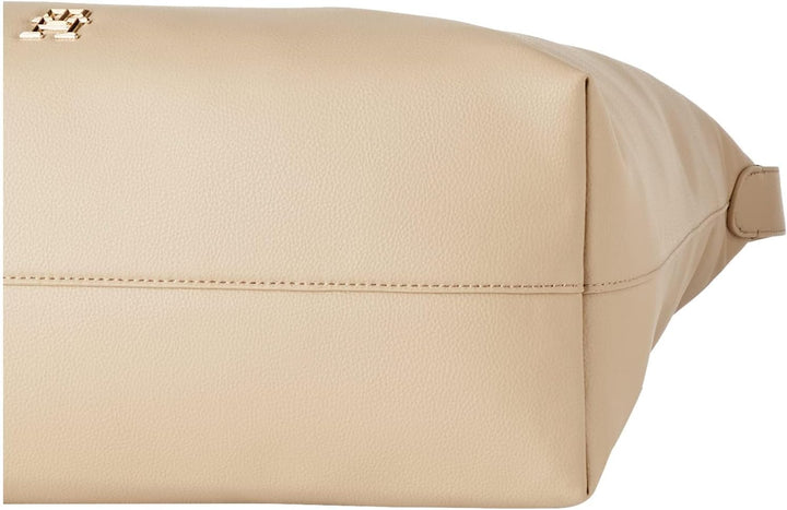 Tommy Hilfiger Damen Th Casual Hobo Tragetasche Beige, Beige