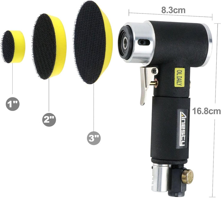 Mini Druckluft Poliermaschine Exzenterschleifer Schleifmaschine Polierer 25mm 50mm 75mm Schleifschei