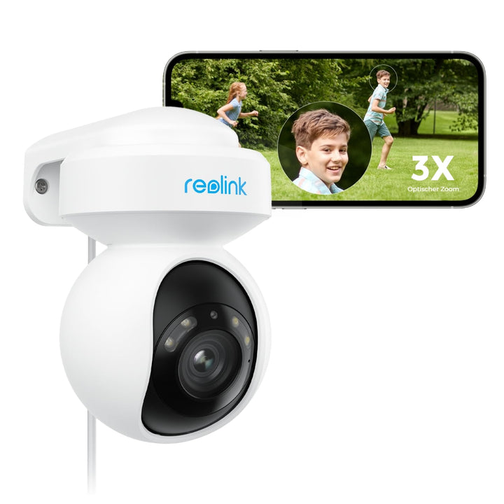Reolink 5MP PTZ Überwachungskamera Aussen, 3X Optischer Zoom, 2,4/5GHz WLAN Kamera Outdoor mit Perso