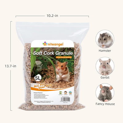 Niteangel Natürliches Kokosnuss-Hamster-Einstreu und Haustierstreu für Zwerghamster, Gerbils, Mäuse,