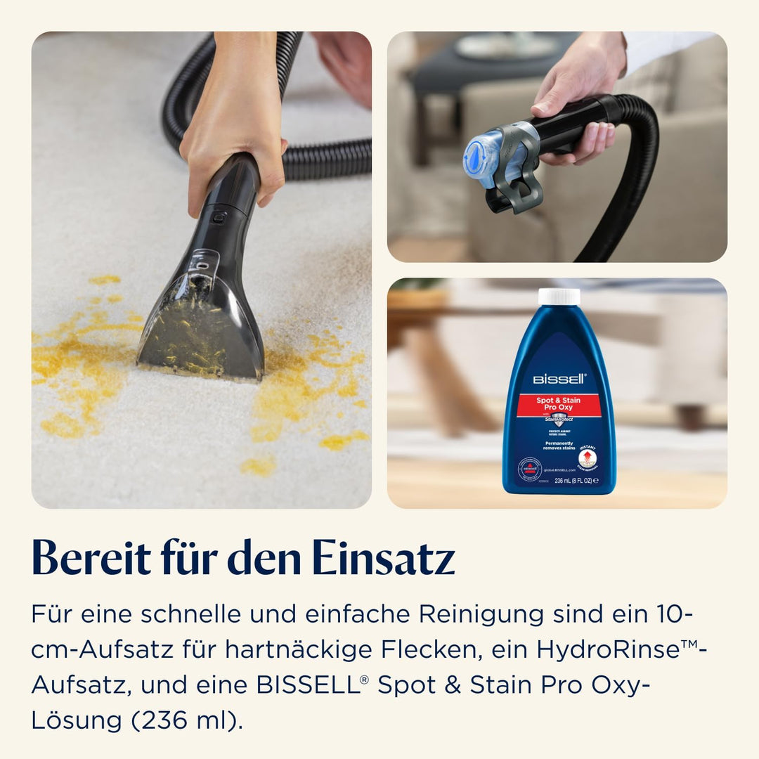 Bissell SpotClean Mini Polsterreiniger Gerät mit Kabel, Tragbarer Teppichreiniger, Optimal für schne