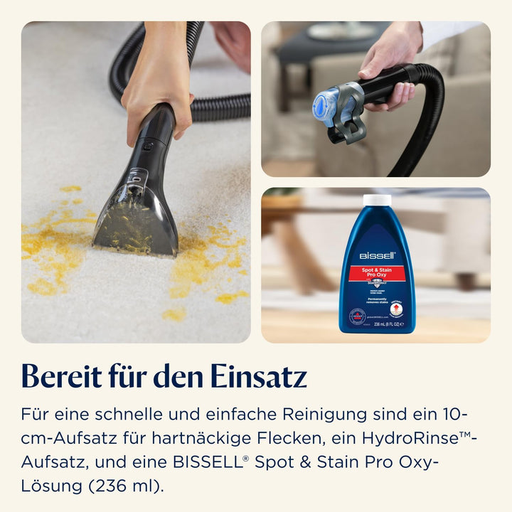 Bissell SpotClean Mini Polsterreiniger Gerät mit Kabel, Tragbarer Teppichreiniger, Optimal für schne