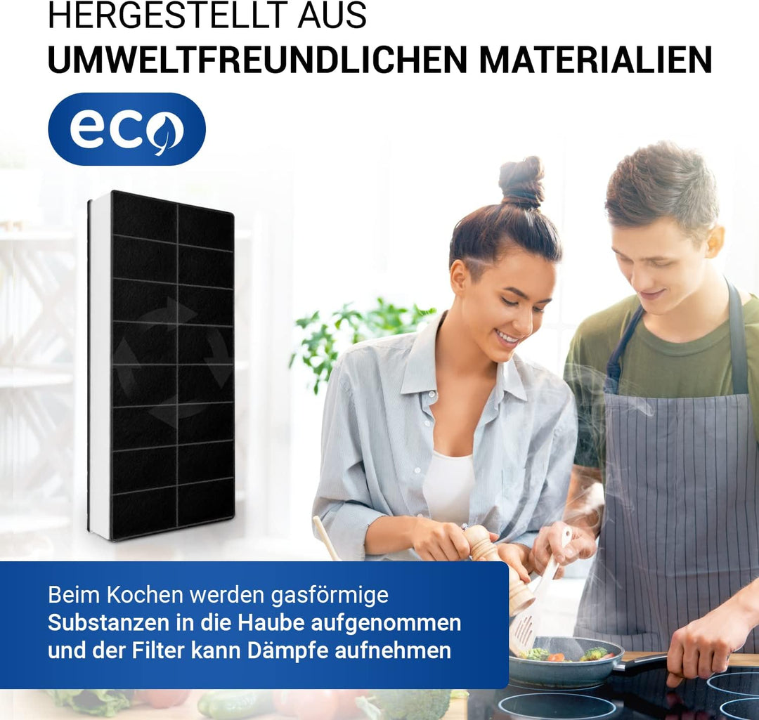 VIOKS Aktivkohlefilter Dunstabzug Filter SET 4x / Kohlefilter 430x175mm Ersatz für Neff Dunstabzugsh