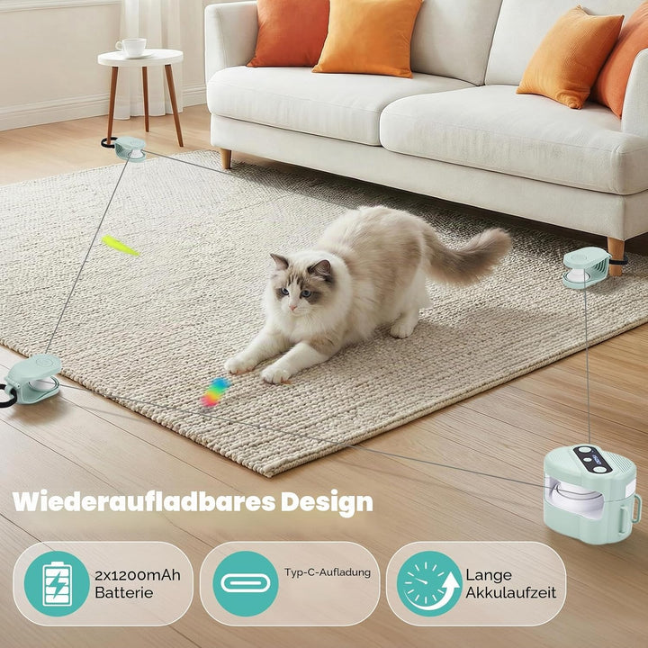 Interaktives Katzenspielzeug für Drinnen, Automatisches/Ferngesteuertes Simuliertes Katzenjagdspielz