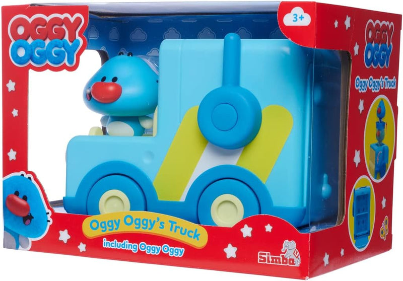 Simba 109356136 - OggyOggy Truck, mit Hebebühnen Funktion, inklusive 7cm Oggy Figur, Kinderserie, Ba