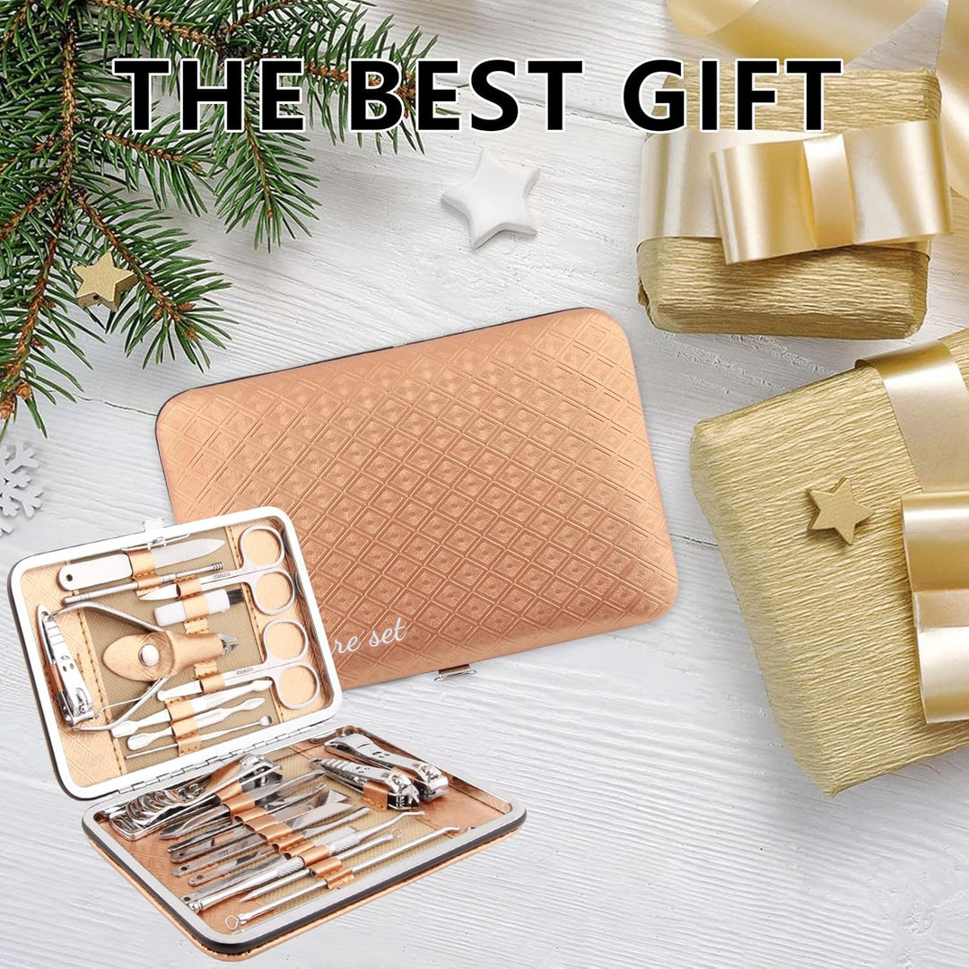 Maniküre Set 23 stücke Professionelles Nagelknipser Kit Pediküre Kit Pflegeset aus Edelstahl Nagelpf