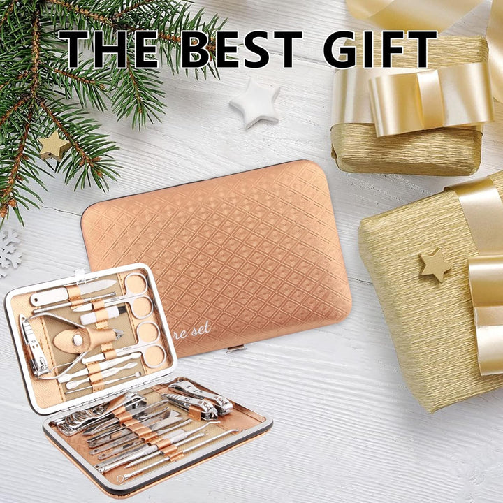 Maniküre Set 23 stücke Professionelles Nagelknipser Kit Pediküre Kit Pflegeset aus Edelstahl Nagelpf