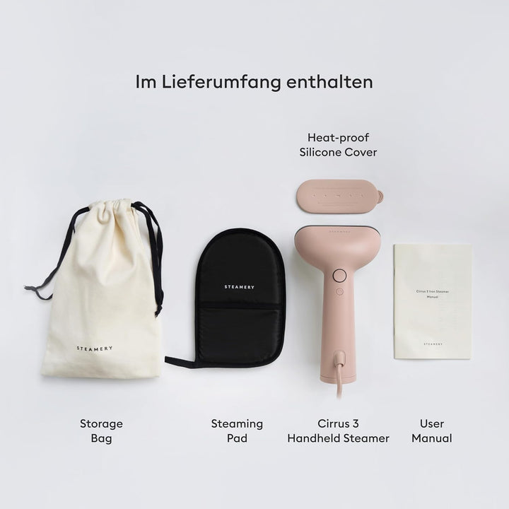 Steamery Dampfglätter Cirrus 3, 1200W, EU-Stecker, Dampfleistung 20g/min, Beheizte Bügelplatte, Schn