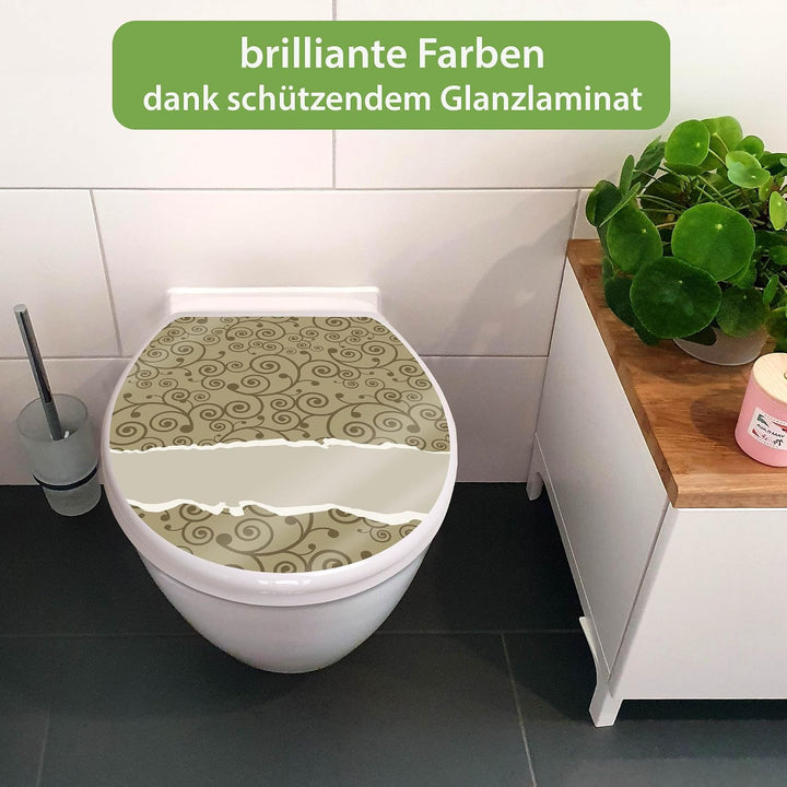 banjado Toilettendeckel mit Absenkautomatik 44,5x37cm - Soft Close Toilettensitz - WC Sitz mit Absen