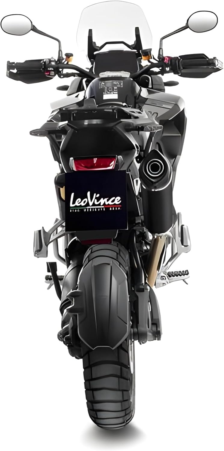 Endschalldämpfer LeoVince SLIP-ON SBK NERO, Edelstahl schwarz, Carbon Kappe, mit Zulassung für Trium