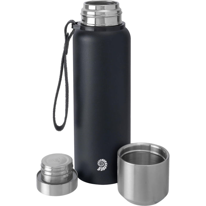 Origin Outdoors Unisex – Erwachsene PureSteel Isolierflasche, Schwarz, 1.5 L