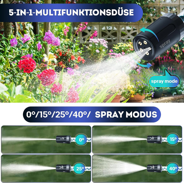 Akku Hochdruckreiniger für Makita 18V Akku, 3-Stufiger Max 220 Bar | 5-IN-1Spirale Druck Erhöhen Düs