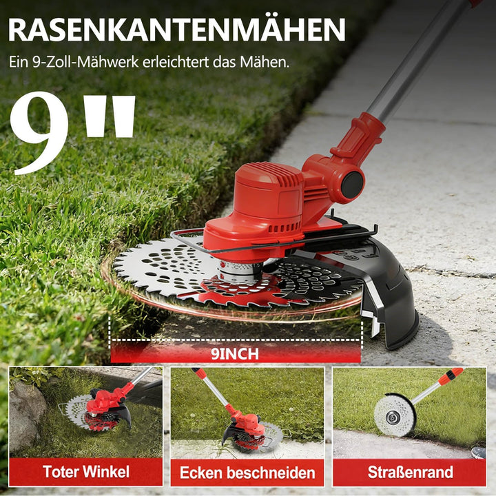 Rasentrimmer mit akku für Makita-Akkus, 21V-4.0Ah mit 2 Akkus und Ladegerät, Freischneider Akku 2000