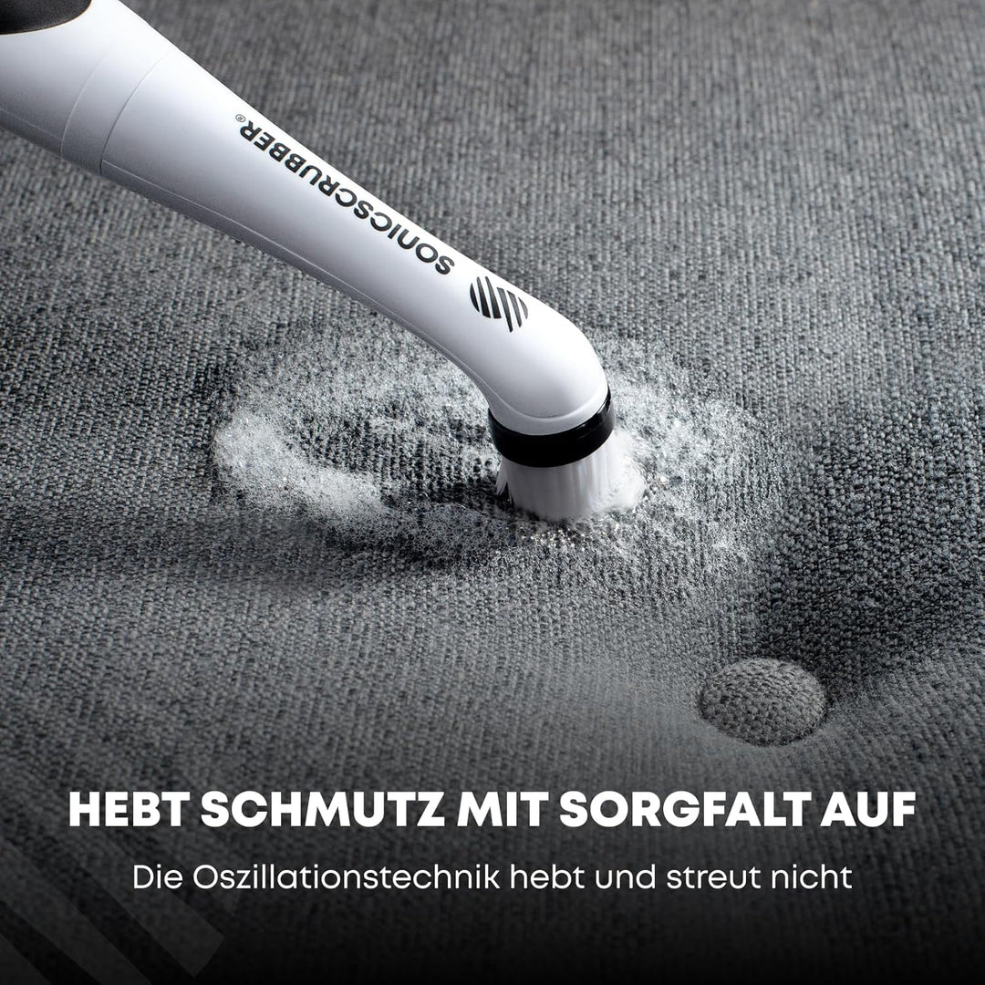SonicScrubber - Elektrische Reinigungsbürste - Inklusive 4 Bürstenköpfe - Ideal für alle Räume und O