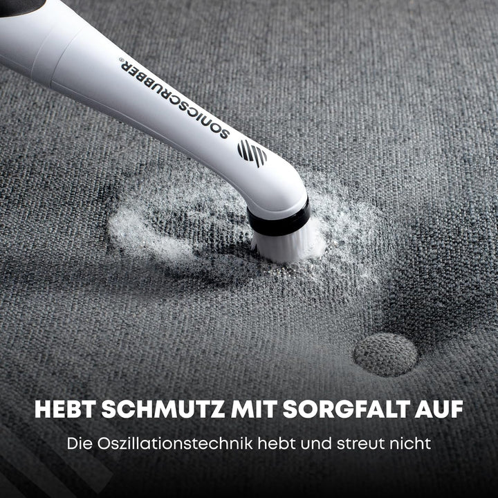 SonicScrubber - Elektrische Reinigungsbürste - Inklusive 4 Bürstenköpfe - Ideal für alle Räume und O
