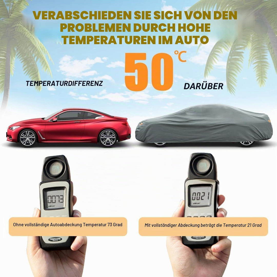 kayme SUV Robustes Autoabdeckung Wasserdicht Atmungsaktiv, Vollgarage Autoplane für Regen Sonne Schu
