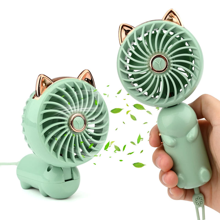 Gukasxi Tragbarer Handventilator Faltbarer Mini USB Ventilator mit Wiederaufladbarem Akku Klein 3-Ga