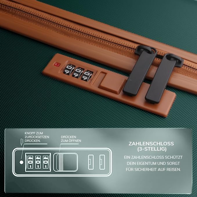 FERGÉ Kofferset Hartschale 3-teilig Milano Koffer Trolley-Set mit Handgepäck Hartschalenkoffer 4 Rol