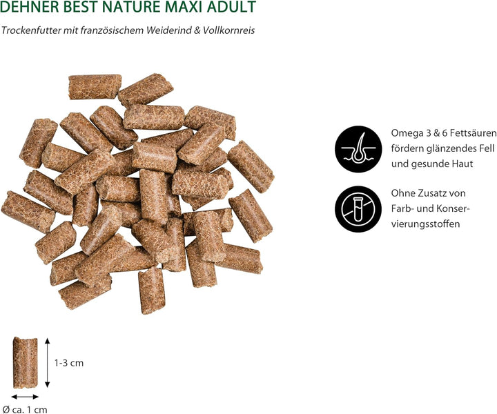 Dehner Best Nature Hundefutter Maxi Adult, Trockenfutter getreidefrei / zuckerfrei, für ausgewachsen