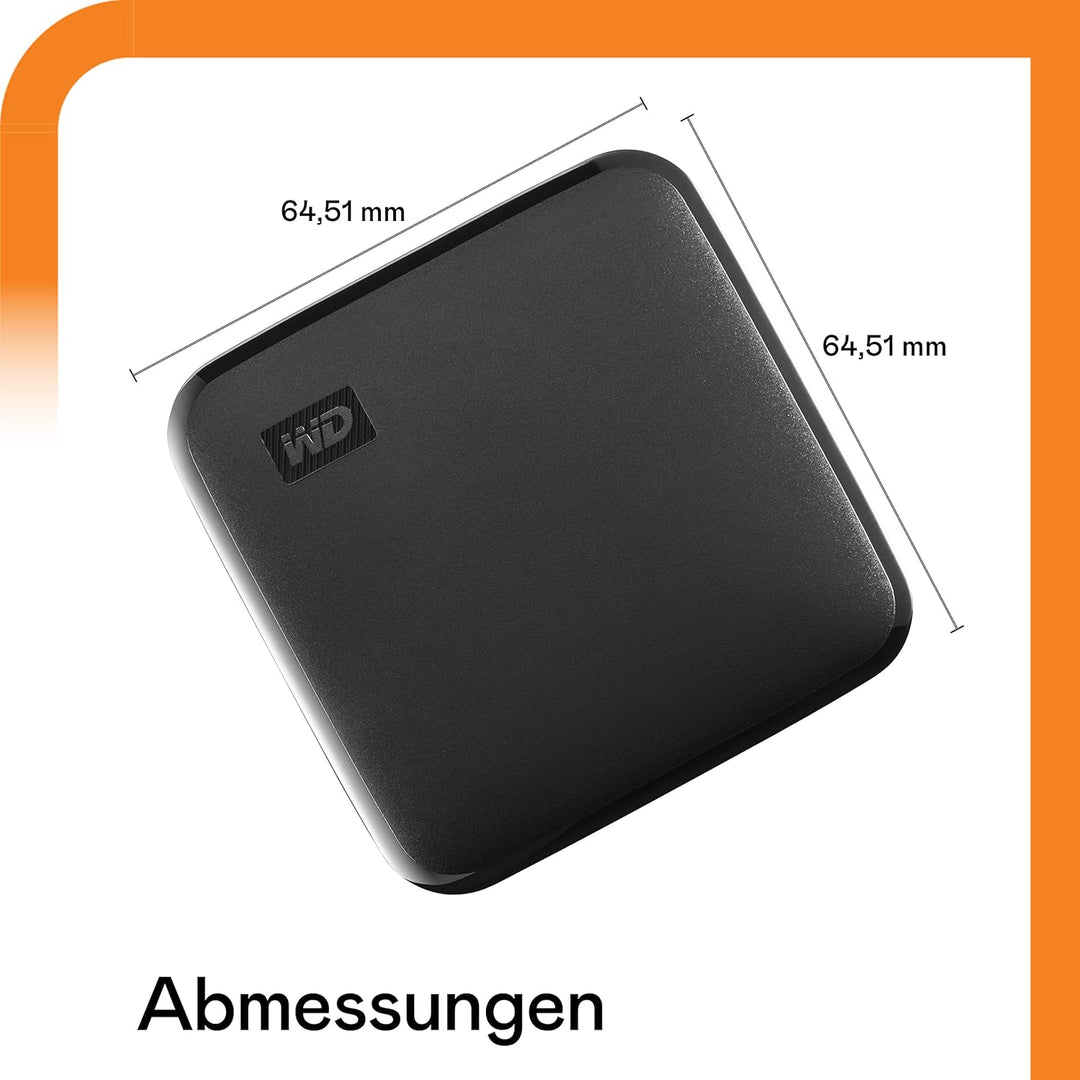 WD Elements™ SE SSD externe SSD 480 GB (USB 3.0-Schnittstelle, Plug-and-Play, 400 MB/s Lesegeschwind