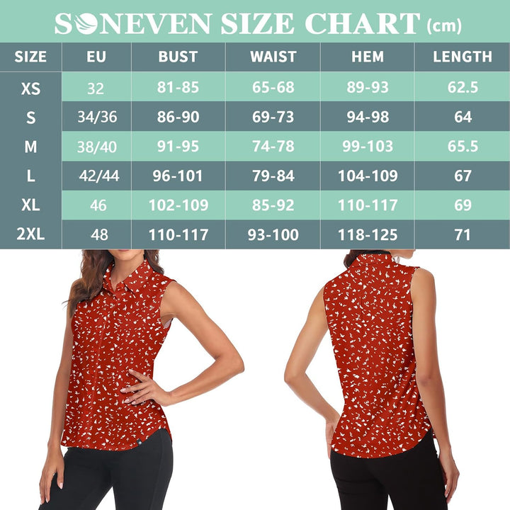 Soneven Bluse Damen Elegant Sport Tank Top mit Kragen Damen Ärmellos Poloshirt Golf Polo Sommer Ober