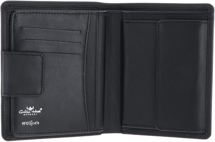 Golden Head Polo RFID Protect Kombischeintasche 12 cm schwarz, Schwarz