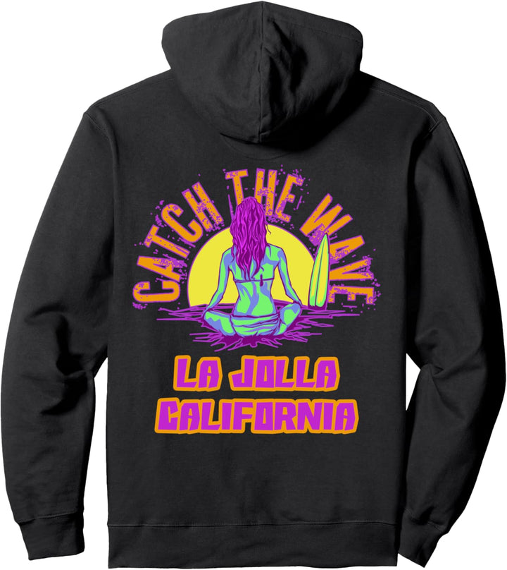 La Jolla Kalifornien Shirt Surfen Vaporwave Aesthetic Beach Pullover Hoodie