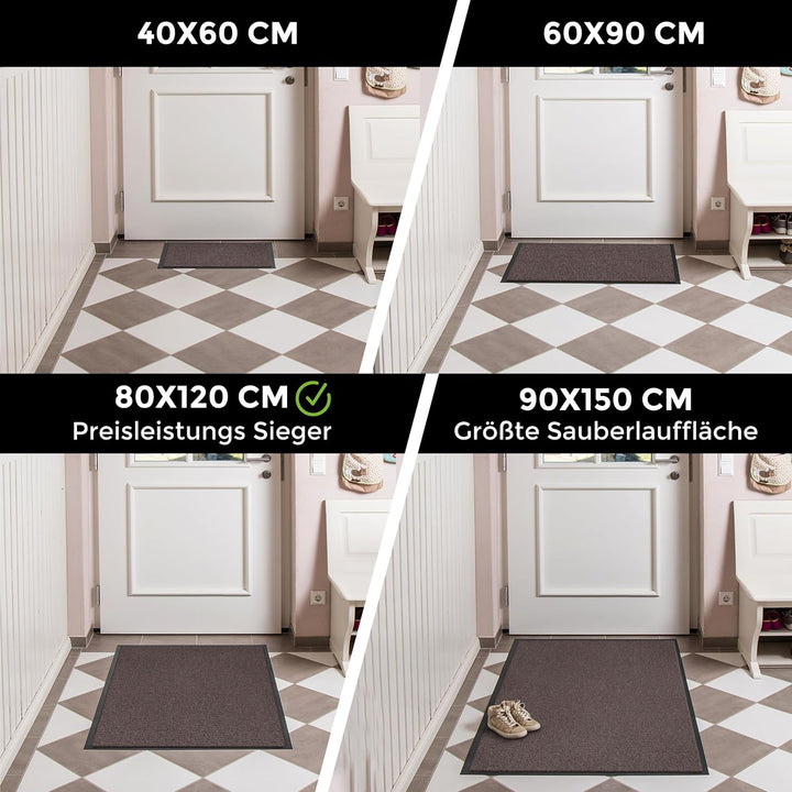 Carpet Diem Fussmatte, einfach sauber I Schmutzfangmatte Eingangsbereich - Fussmatte Innen & Aussen,