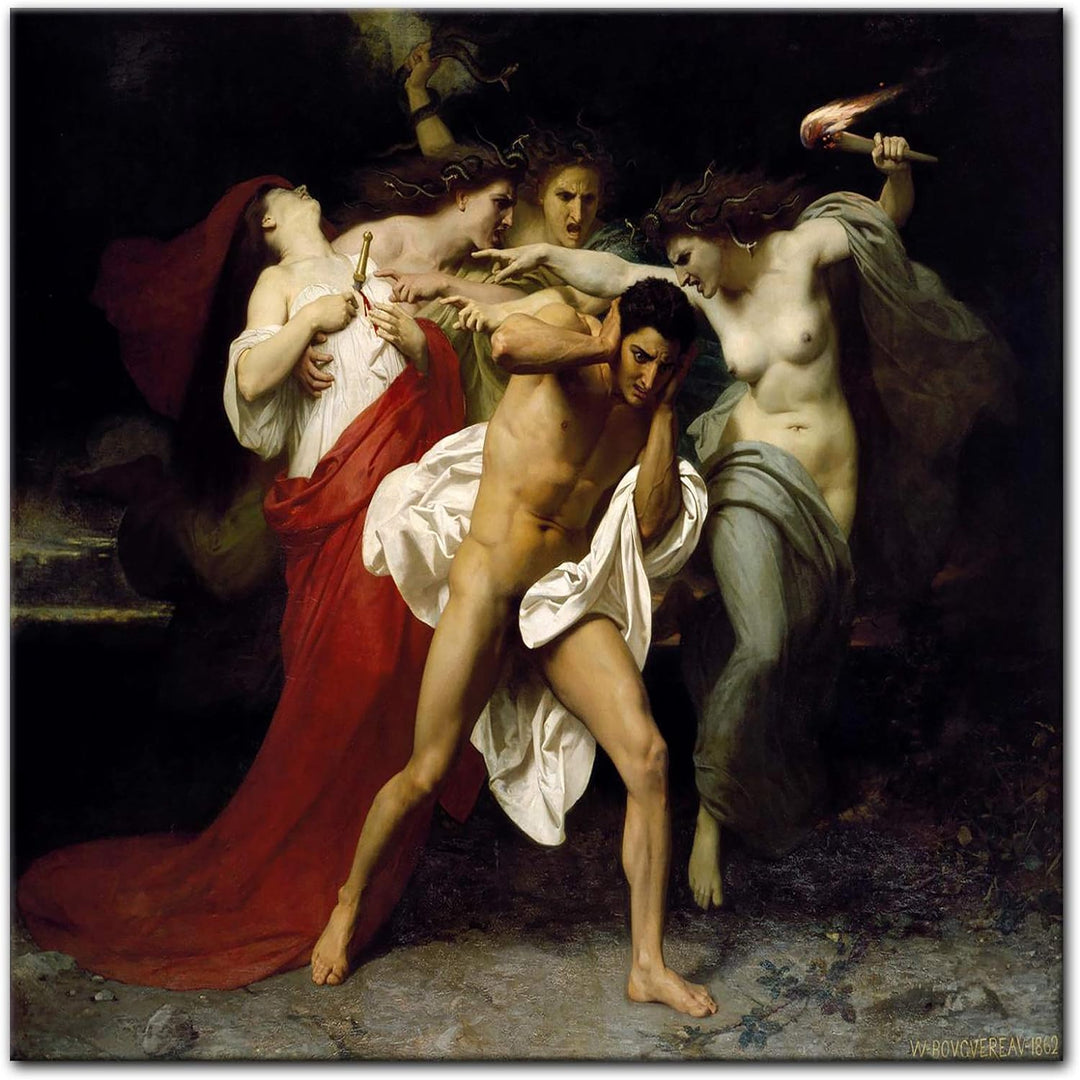 Bilderdepot24 Bild auf Leinwand | William-Adolphe Bouguereau Orestes wird von Furien gehetzt in 80x8