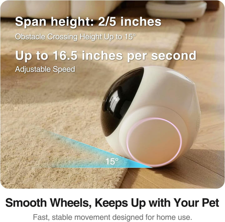 Smart Mobile Haustier Kamera Roboter für Zuhause Indoor Bewegliche 1080P Überwachung Hund und Katzen