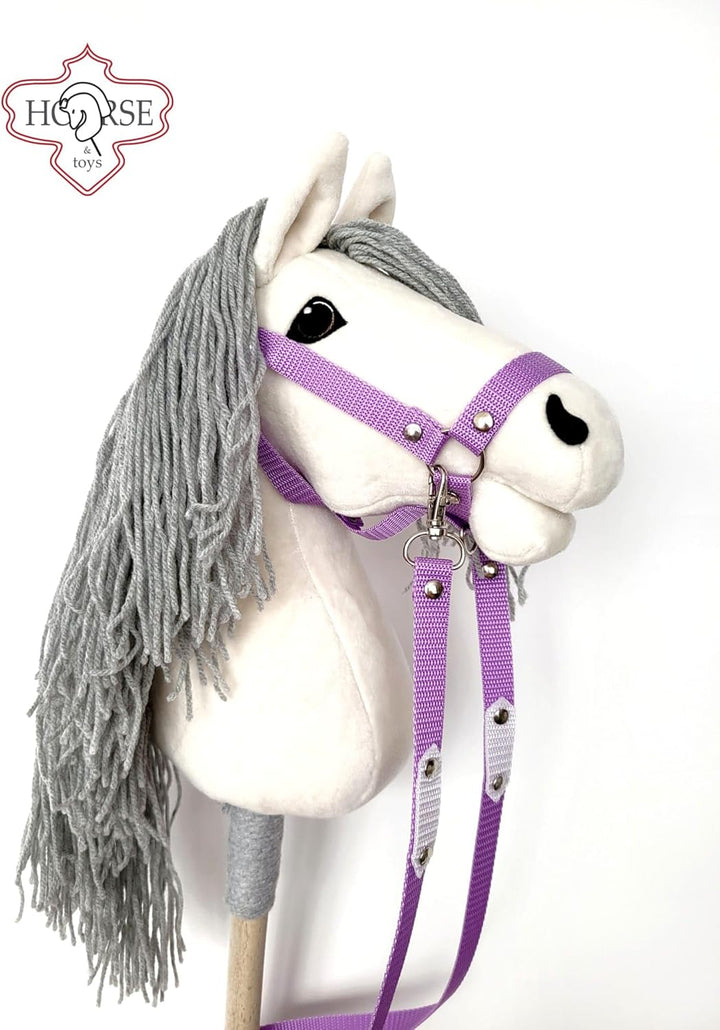 Steckenpferd A4 (Pferd auf einem Stock) Hobby Horse A4 komplett mit Kantar wie auf dem Foto (Wite),