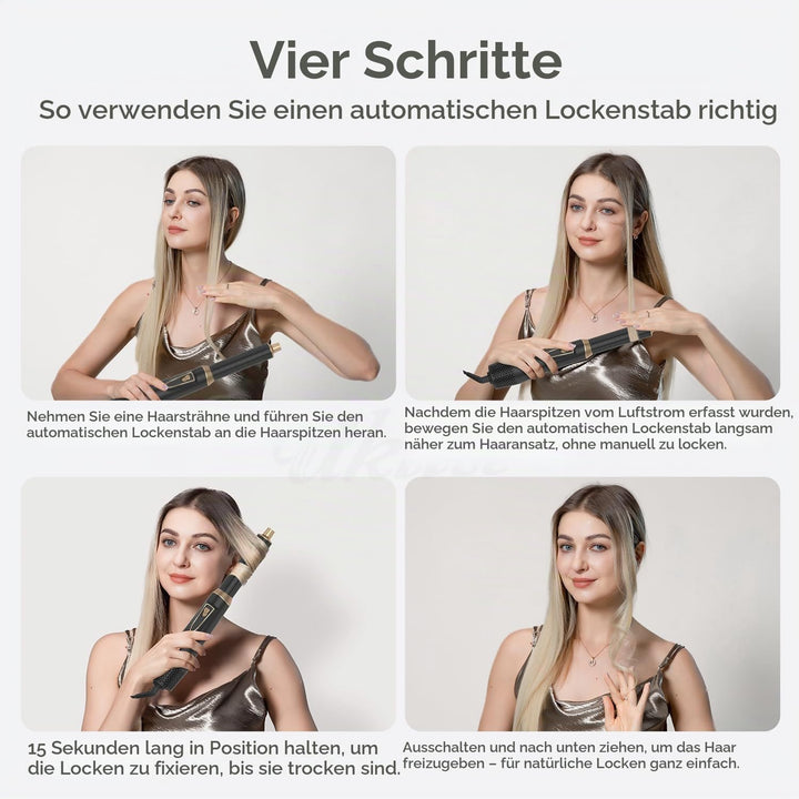 5 in 1 Hairstyler Warmluftbürste Set 1000W Rundbürstenföhn Multifunktionaler Haarstyler Air Styler m