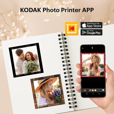 Kodak Mini Shot 3 Retro Weihnachtsgeschenke 4PASS 2-in-1-Sofortbildkamera und Fotodrucker, Tragbar (