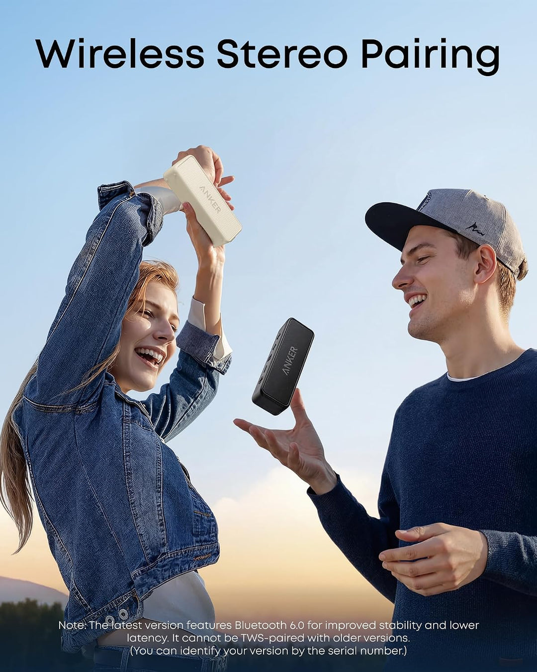 Anker SoundCore 2 Bluetooth Lautsprecher, Fantastischer Sound, Enormer Bass mit Dualen Bass-Treibern