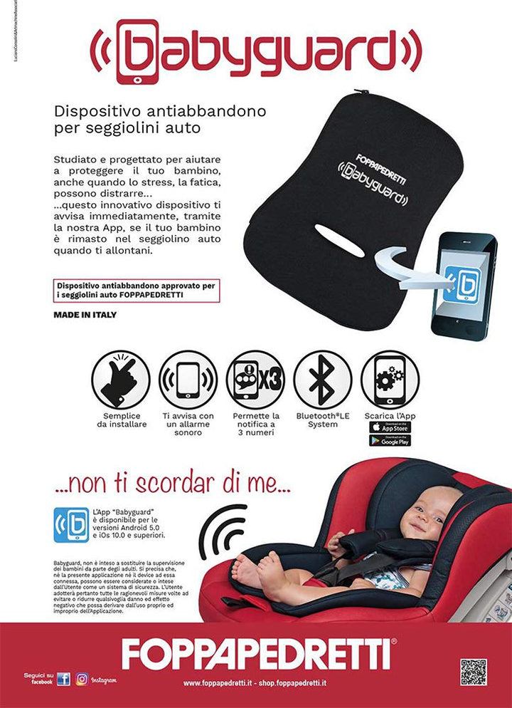 Foppapedretti Babyguard, Anti-Verlassen-Vorrichtung, System mit integrierten Sensoren, Polyester, sc
