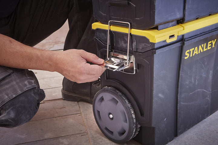 Stanley Mobile Werkzeugbox (48 x 57 x 29 cm, 2-in-1 Variante mit abnehmbarer Werkzeugbox, robuster T