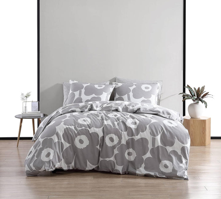 Marimekko | Unikko Collection | Bettbezug-Set – 100% Baumwolle, mittelschwer & Ganzjahresbettwäsche