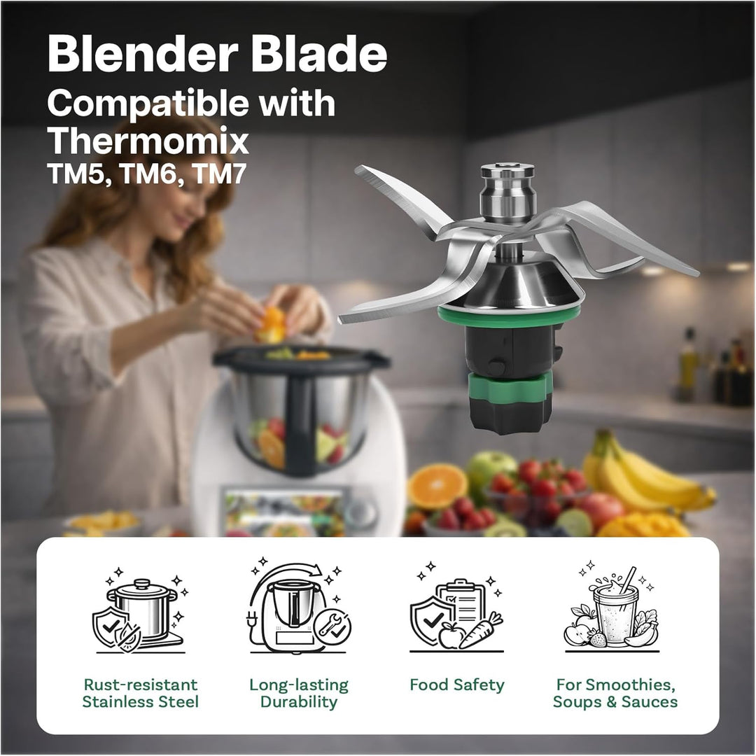 Teigmesser für Thermomix TM7, TM6 & TM5 aus Edelstahl von MMOBIEL – Teigmischmesser Ersatzteil Ideal
