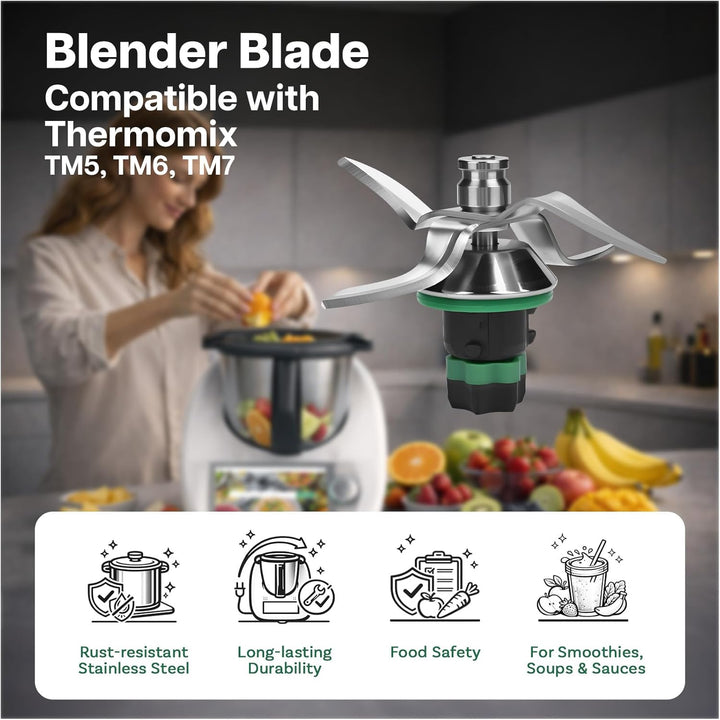 Teigmesser für Thermomix TM7, TM6 & TM5 aus Edelstahl von MMOBIEL – Teigmischmesser Ersatzteil Ideal
