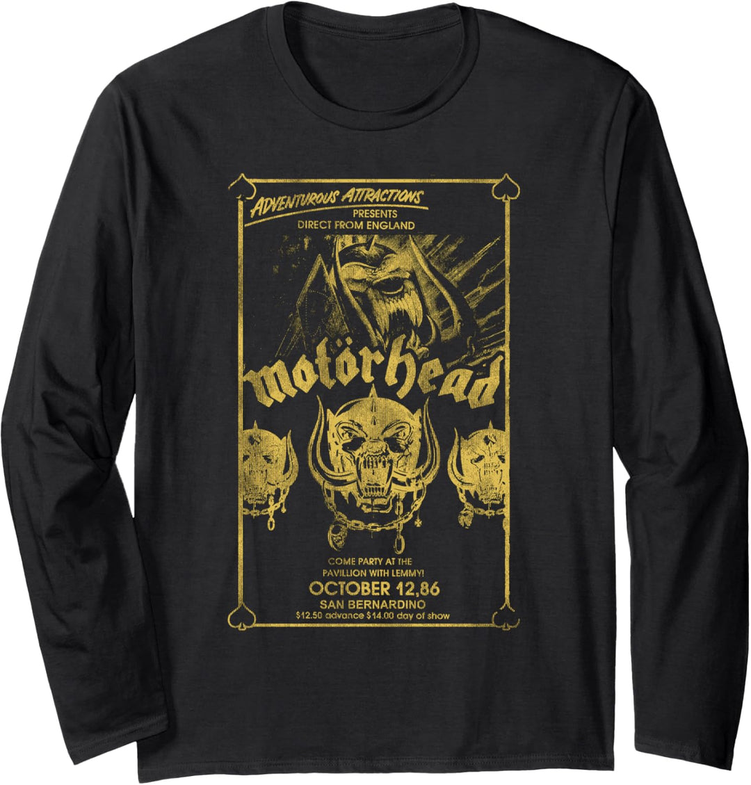 Motörhead – Warpig San Bernandino Flyer 1986 Vintage Langarmshirt