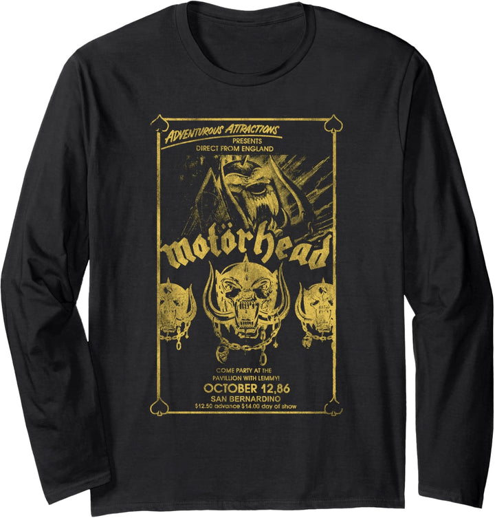 Motörhead – Warpig San Bernandino Flyer 1986 Vintage Langarmshirt
