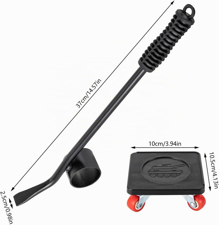 400kg Möbeltransport Pro Set, Möbelheber und Möbelroller mit 6 Transportroller, 4 Möbel Roller und 1