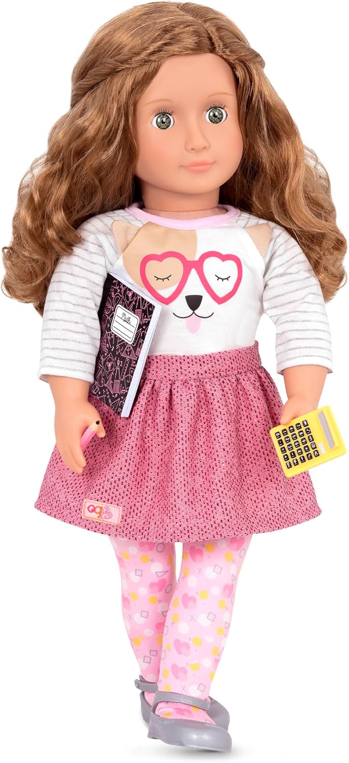 Our Generation - Puppen Outfit Schülerin mit Taschenrechner Zubehör, Zubehör