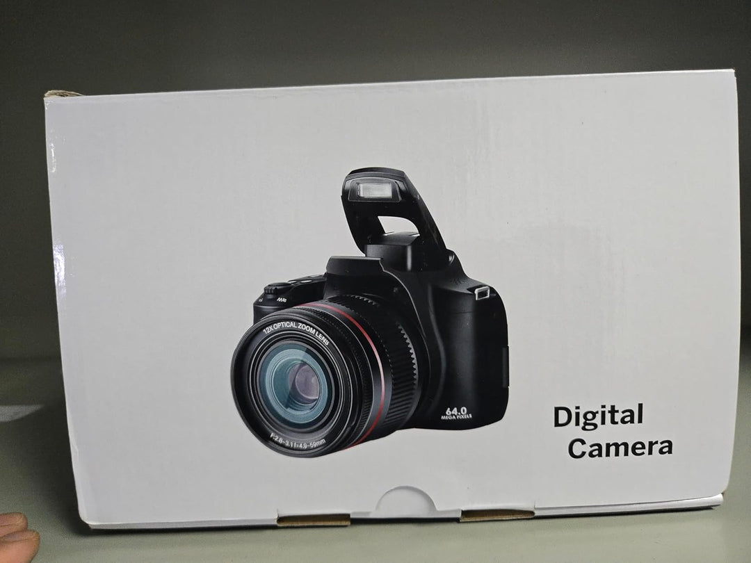 72MP 4K Digitalkamera mit 12X Optischem Zoom, WLAN, Autofokus & 3-Zoll-Flip-Bildschirm, Digitalkamer