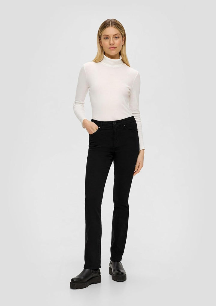 s.Oliver Damen Jeans Hose, Slim Fit 36 Schwarz, 36 Schwarz