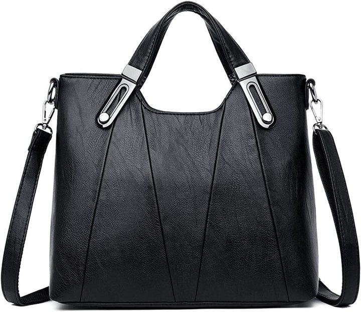 PORRASSO Mode Schultertasche Damen Handtasche Frauen Umhängetasche PU Leder Wasserdicht Henkeltasche