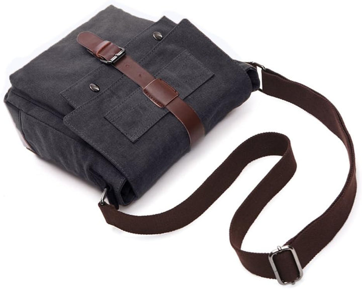 LOSMILE Herren Umhängetasche Schultertasche 16 Zoll Kuriertasche Canvas Laptop Tasche Messenger Bag