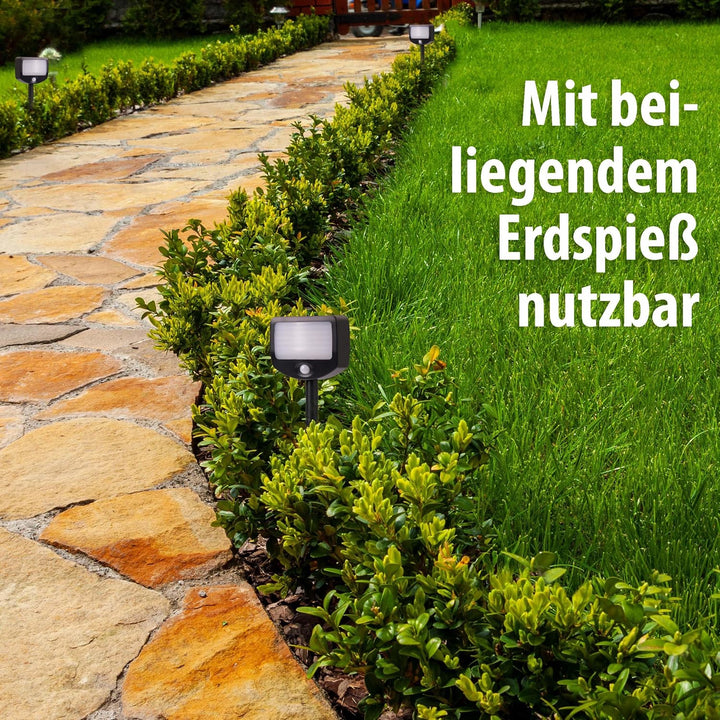 Northpoint LED Batterie Strahler Fluter Sicherheitsleuchte 6er Set mit Funk-Aktivierung Bewegungsmel