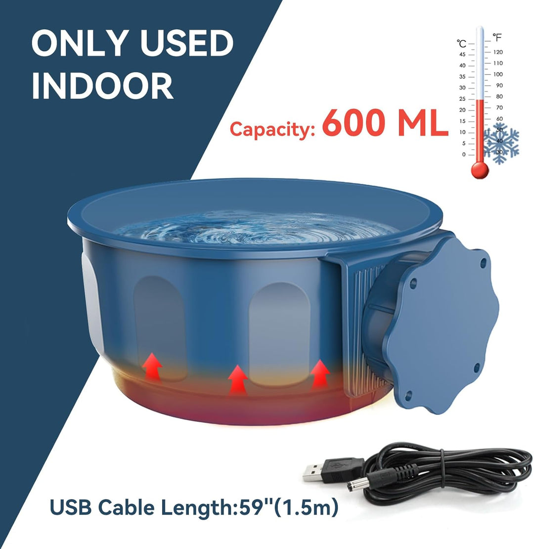 Enjoying Beheizter Wassernapf für Katzen und Hunde, elektrischer Wassernapf für den Innenbereich, fü